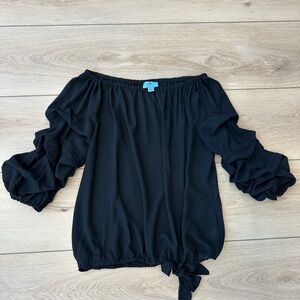 Elegant Black Off-Shoulder Top